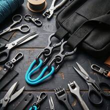 2 piezas Cierre giratorio, Cierre giratorio de resorte de doble extremo Gancho de cierre giratorio de metal con anillo en O de resorte, Adecuado para llaveros, bolsas, carteras, manualidades DIY - Negro - Ver 8