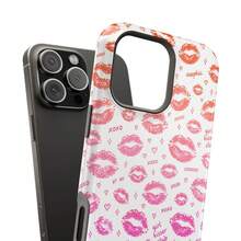 24h Shipping From DE Apple 17 16 15 Pro Max Plus Kiss Pattern Phone Case |   Lipstick Kiss Pattern Magnetic Shockproof Case 23 24 25 26 - 白色 - 查看 4