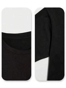 Camiseta negra de edición limitada para ni?os, algodón premium, ajuste cómodo, transpirable, estilo divertido, a la moda, estampado a doble cara. - Negro - Ver 5
