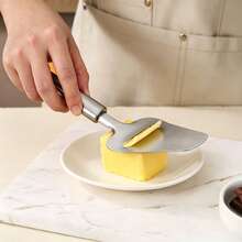 1/2pcs Premium Stainless Steel Cheese Knife Set, Sharp Cheese Slicer & Ham Shaver, Versatile Baking Cake Spatula, Essential Manual Kitchen Gadget - Silver - View 3