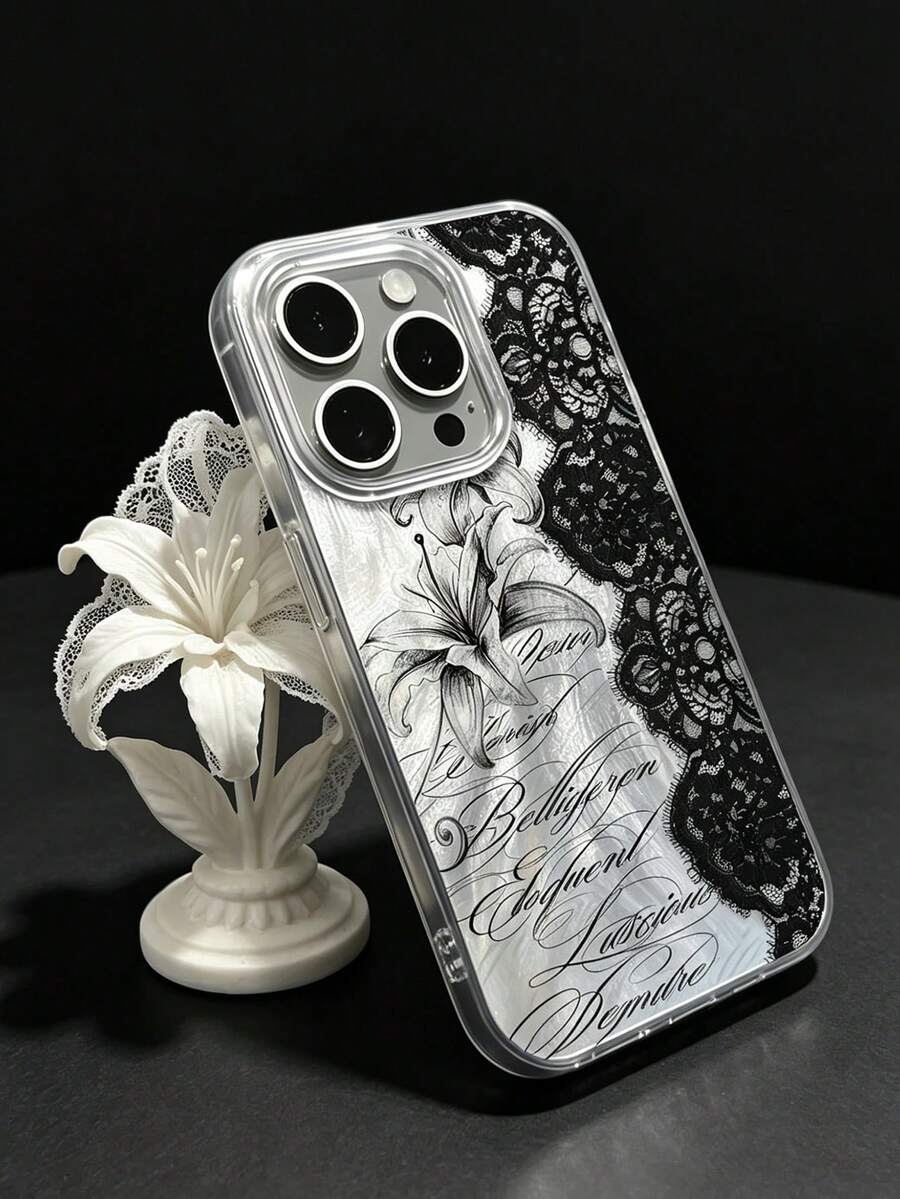 1個個性化蕾絲百合圖案羽毛手機殼,適用於 iPhone 16/16pro/16plus/16promax/iPhone11/11promax/12/12pro/12promax/13/13pro/13promax/14/14plus/14pro/14promax/15/15pro/15plus/15promax - 彩色 - 查看 1