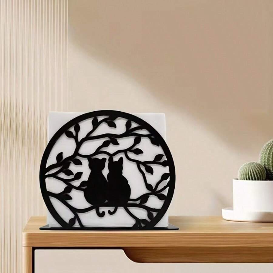 2D Acrylic Napkin Holder - Vertical Desktop Tissue Dispenser, Suitable For Kitchen And Dining Room Decor - A - View 1