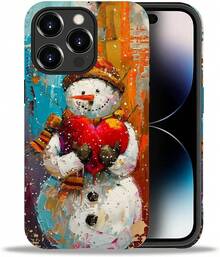 Pintura al óleo de muñeco de nieve de Navidad