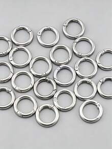 1000pcs 23mm Metal Open O-Rings, Multi-Functional DIY Craft Connecting Hardware Accessories, Durable Iron O-Shaped Clasps, Suitable For Homemade Keychains, Jewelry Making, Bag Charms And Various DIY Craft Accessory Supplies - Silver - View 7