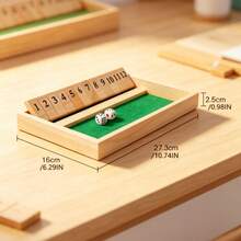 1 juego de mesa de madera, juego de caja con candado numerado del 1 al 12, juego de mesa portátil para fiesta, simple y divertido para el hogar, adecuado para juegos de mesa de adultos y regalo de Navidad - Multicolor - Ver 8