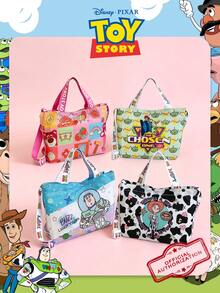 1 Pc Disney Officially Licensed Toy Story Aliens/Buzz Lightyear/Jessie Print Tote Bag,Adjustable Shoulder Strap Crossbody Bag,Lightweight Handbag,For Women/Girls/Youngster/Fans,Iadies For Daily/Shopping/Going Out/School/Travel - Multicolor - View 2
