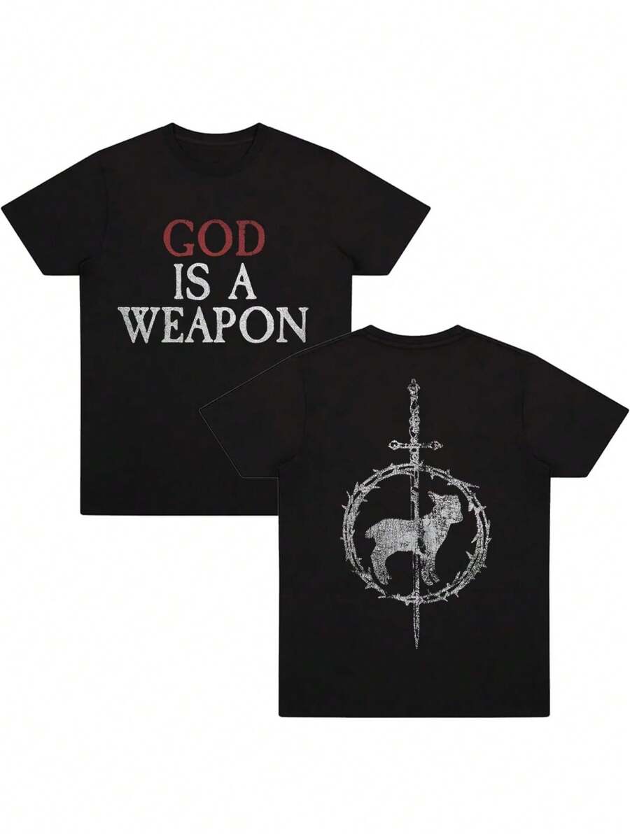 Men T-Shirts - 黑色 - 查看 1
