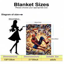 Marvel 這是一款蜘蛛人主題法蘭絨毛毯，具有懷舊感與視覺衝擊力，美感十足且觸感柔軟，適合用作沙發披毯、午睡毯、床上裝飾等 - 彩色 - 查看 14