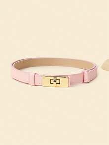 1 pièce Ceinture en cuir PU texturé croisé bohème, boucle dorée ajustable grande taille, convient pour jeans, tenues décontractées, vestes, jupes, usage quotidien - Verrouillage - Voir 21
