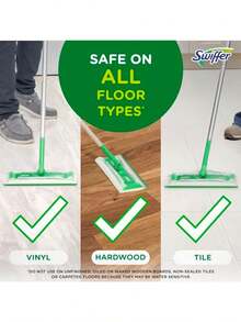 Sweeper Wet Mopping Pad Refills for Floor Mop with Febreze Lavender Vanilla and Comfort Scent 24 Count - Blanco - Ver 3
