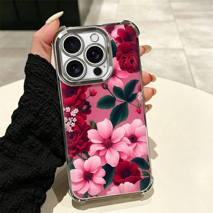 Flor Carcasa celular diseño moderno con protección completa contra caídas y rasgos, apta para múltiples modelos móviles como serie 5 hasta 17 Pro Max incluyendo Mini, Plus, Pro, Pro Max y 16e, Galaxy serie A y S con A03,A04,A04e,A05,A06,A12,A15,A22,A32,A34,A35,A54,A55,S23,S24 Ultra, celulares Moto G52,G54,G84, dispositivos Poco C40,C65,M5s,M6 Pro 4G,X5,X6,X6 Pro y Redmi 9A,A3,Note 11 4G, funda cómoda duradera ideal para uso cotidiano personal - YS - Ver 1