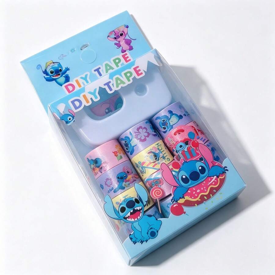 12入迷你 Lilo & Stitch 動漫貼紙,防水 DIY 手作貼紙,適用於日記本、剪貼簿、筆電、水瓶、滑板、汽車與安全帽。理想禮物、開學文具、教師禮品、節慶裝飾與 DIY 標籤 - A - 查看 1