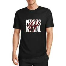 Personalización según imagenPlayera Hombre De Algodón En Perros Del Mal Frase Rasguños 1Mismo tamaño masculino y femenino - Negro - Ver 5