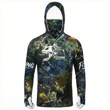 2026 New Men's Outdoor Sun Protection Hooded Fishing Jacket, With Built-In Face Protection And Thumb Hole Cuff Design Sports Fall - Green - View 13