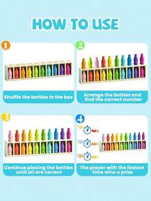 Memory Bottle Color Matching Game - Random Stickers - A Strategic Floor Game Suitable For Classroom Icebreakers And Family Entertainment, Can Improve Cognitive Abilities. Fun Group Party Game And Unique Christmas Gift. - Multicolor - View 6