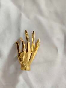 New Exaggerated Design Niche Luxury Elegant 3D Hand Brooch Pin For Women, Suit Coat Accessory, Daily Wear, Party, Gift, 1pc/2pcs - Multicolor - View 13