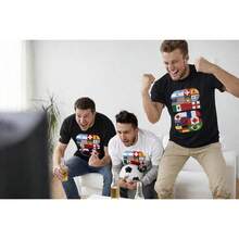 Camiseta de Fútbol – Mercancía de la Copa Mundial 2026, Ropa Unisex para Fanáticos 26, Camiseta Ligera para Días de Partido, Fiestas de Seguimiento y Viajes QBVK - Negro - Ver 5