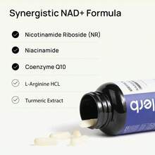 Miriyalyad Selerb NAD+ Supplement For Men With NMN - Liposomal Complex With Trans-Resveratrol, CoQ10, Maca & Ashwagandha - Supports Cellular Renewal, Energy & Performance - 60 Capsules Dietary Healthcare Vitamins - 3PCS - 查看 3