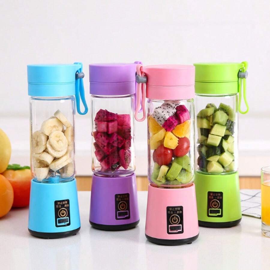 Fruit Juicer, Portable Multi-Functional Beverage Cup, Multi-Functional Juicer And Blender For Vegetables, Fruits And Smoothies, Rechargeable Juicer, Portable Blender Suitable For Sports, Travel And Outdoor Use. - 400ML - View 1