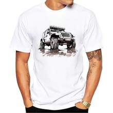 TEEHUB, Vintage Road Trip T-Shirts, Off-Road Adventure T-Shirts For Men, Short Sleeve Travel Car Print T-Shirt For Kids, WLOI Sports T-Shirts - 2 - 查看 2