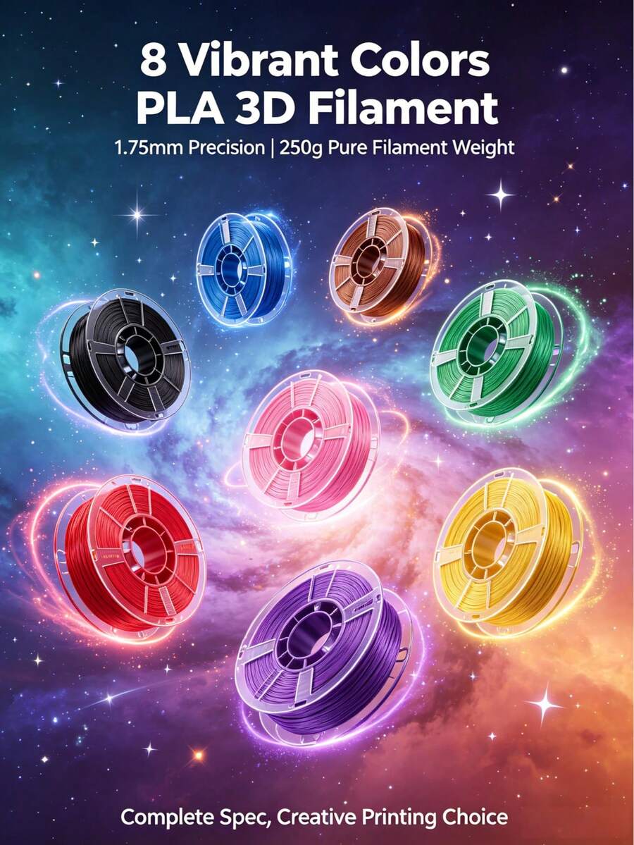1PC 250g 1.75mm PLA 3D Printer Filament, Premium 3D Printing Filament Spool With Box, 8 Colors Available, 400g Total Weight 3D Printing Consumables - View 1