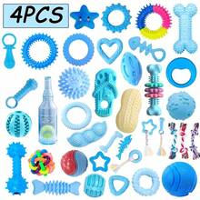 4pcs Random Style TPR Pet Chew Toys, Durable Teeth Cleaning Chicken Bone Chew Stick Balls For Dogs - Multicolor - View 6