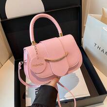 Bolso de cuero genuino para mujer, elegante bolso de mano y de hombro para oficina, citas y fiestas. Diseño único, color sólido, versátil, personalizado, bolso cuadrado pequeño y sencillo para mujer, con un toque de alta gama, adecuado para ir al trabajo y de compras, bolso cruzado. - Blanco - Ver 8