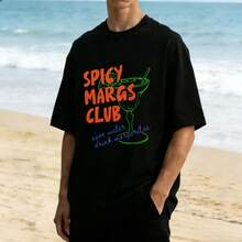 Spicy Margs Club Tee |   Funny Margarita Shirt - 白色 - 查看 6