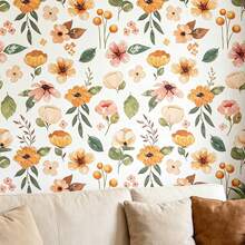 1 Rolle selbstklebende weiße Blumen Tapete, PVC dekorative Tapete für Wohnzimmer, Schlafzimmer, Wohnheim, Hotel, Heimrenovierung, Kontaktpapier für Arbeitsplatte, Küchenrückwand, Möbel, wasserfest, abnehmbar, 17.7inX39.3/118.1/196.8in - Weiß - Übersicht 5