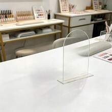 1個透明壓克力假指甲展示架 迷你吸盤板 適用於穿戴式指甲 可拆卸美甲板 工作收納相框 美甲產品攝影道具背景板 - 彩色 - 查看 13