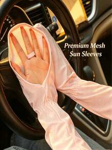 3/1 Women's Ice Silk Breathable Gloves, Summer Driving UV Resistant Sleeves, Arm Protection, Sun Protection, Beach Accessories, Travel Essentials - Loose Fit - View 6