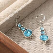 Reife Stil Distressed Silber Ohrhaken Ohrringe, elegante gestufte Linien mit dezentem Luxus, einfach und nicht übertrieben, geeignet für Pendeln und Dating, mit einer reifen und sanften Ausstrahlung. - Silber - Übersicht 5