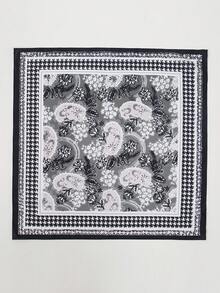 1 buah Syal Chiffon Motif Paisley Bandana, Ringan dan Menawan - MultiWarna - View 5