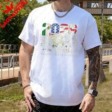 Camiseta de Fútbol 2026 para Fanáticos del Fútbol Mundial en Norteamérica, Diseño Vintage con Gráfico de Portería, Regalo para Amantes del Fútbol, Tops de Algodón WB7R - Blanco - Ver 3