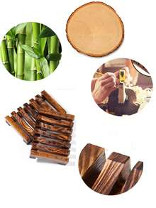 1pc/2pcs Handmade Wooden Soap Dish, Practical Bathroom Accessory, Self-Draining Soap Tray, Natural Wood Texture, Efficient Drainage Design, Suitable For Shower Storage, Home Bathroom Decor, Travel And Camping Essential - Multicolor - View 5