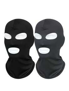 1/2pcs Unisex Three-Hole Balaclava Hat, Quick-Dry Breathable Motorcycle Face Mask, Sun Protection For Outdoor Activities, Suitable For Daily Use, Travel, Hiking, Climbing - U - View 4