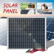 50W Camping Car Solar Panel Kit, High-Efficiency Polycrystalline Silicon Photovoltaic Panel, Optional 60A Controller, 50W Portable Power Supply, Suitable For Camping Car, Outdoor Camping, Off-Grid, Emergency Charging (Device) - Black - View 5