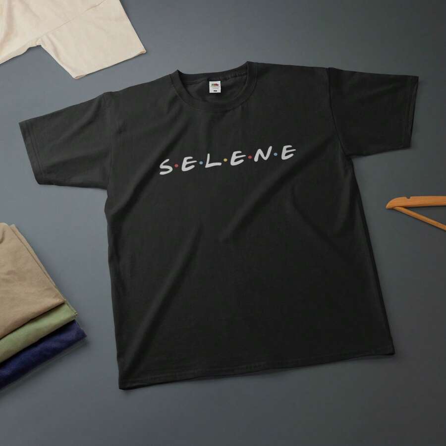 Custom TV Show T-Shirt The One Where Funny Tee - 黑色 - 查看 1