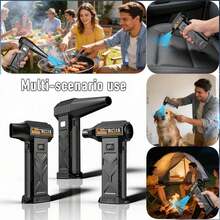 4-In-1 Portable High-Power Turbo Fan, 9000000RPM, High-Speed Brushless Motor, Handheld Turbo Cooler, Car Cleaning Blower, Electronic Duster, Built-In 2 Pcs 3000mAh Rechargeable Batteries, Cooling In Summer, Blowing Snow In Winter, Camping Fire Starter, Car Seat & Interior Cleaning, Compact & Portable, Essential For Home & Travel - Powerful Turbo Fan - View 5