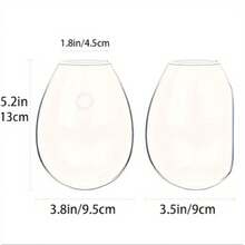 Kreative Hydroponik-Vase – 1/2/4 Stüwandmontierte Glasvase (ohne Pflanze), wandhängende Vase für Zuhause, Büro, Balkon, Esszimmer & Studentenwohnheim-Dekor - klar - Übersicht 2