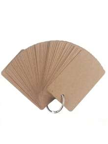 50pcs Blank Memo Cards Flashcards Index Cards Candy Color Stationery Small Learning Notebook Office Notepad - Multicolor - View 14