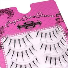 5 Pairs Anime Style Pointed Transparent Invisible False Eyelashes, Lightweight And Natural-Looking, Suitable For Dates, Travel And Carry-On - View 10