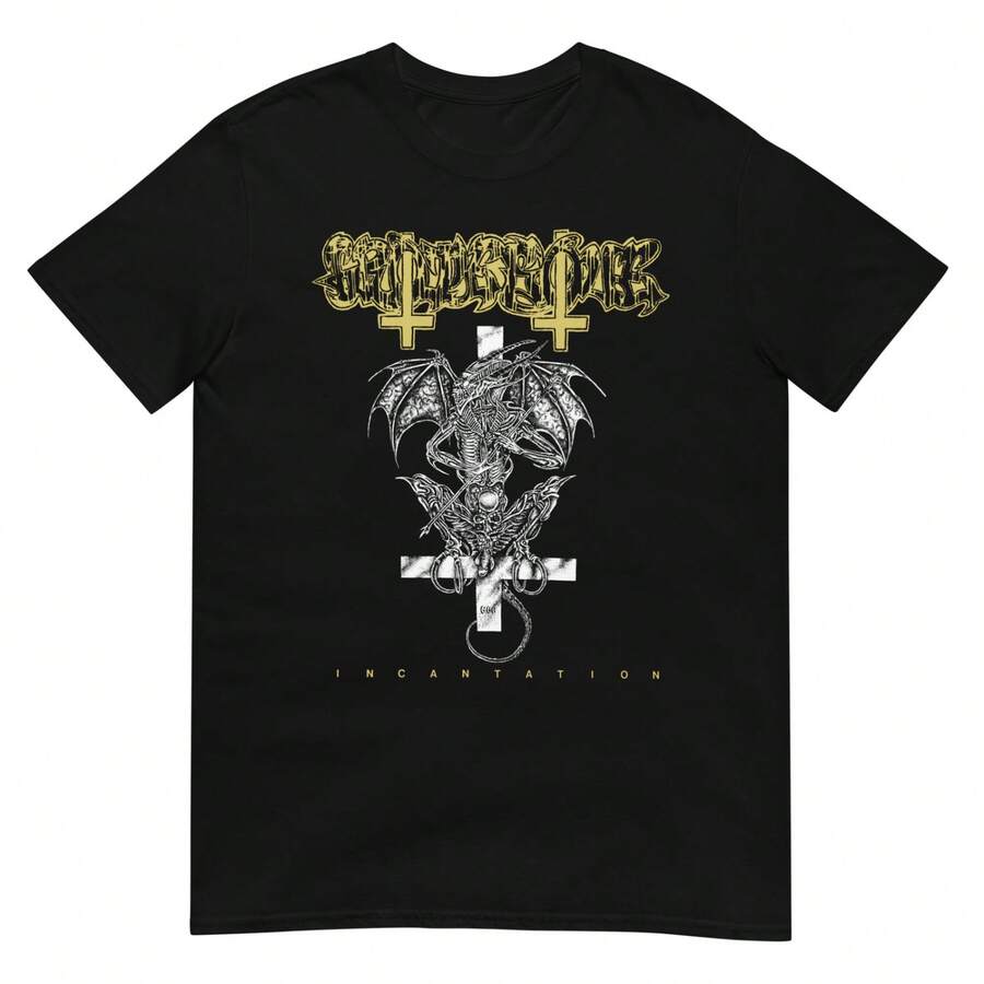 GROTESQUE - INCANTATION - VINTAGE T-Shirt Swedish Death Metal 1990s Underground - 黑色 - 查看 1