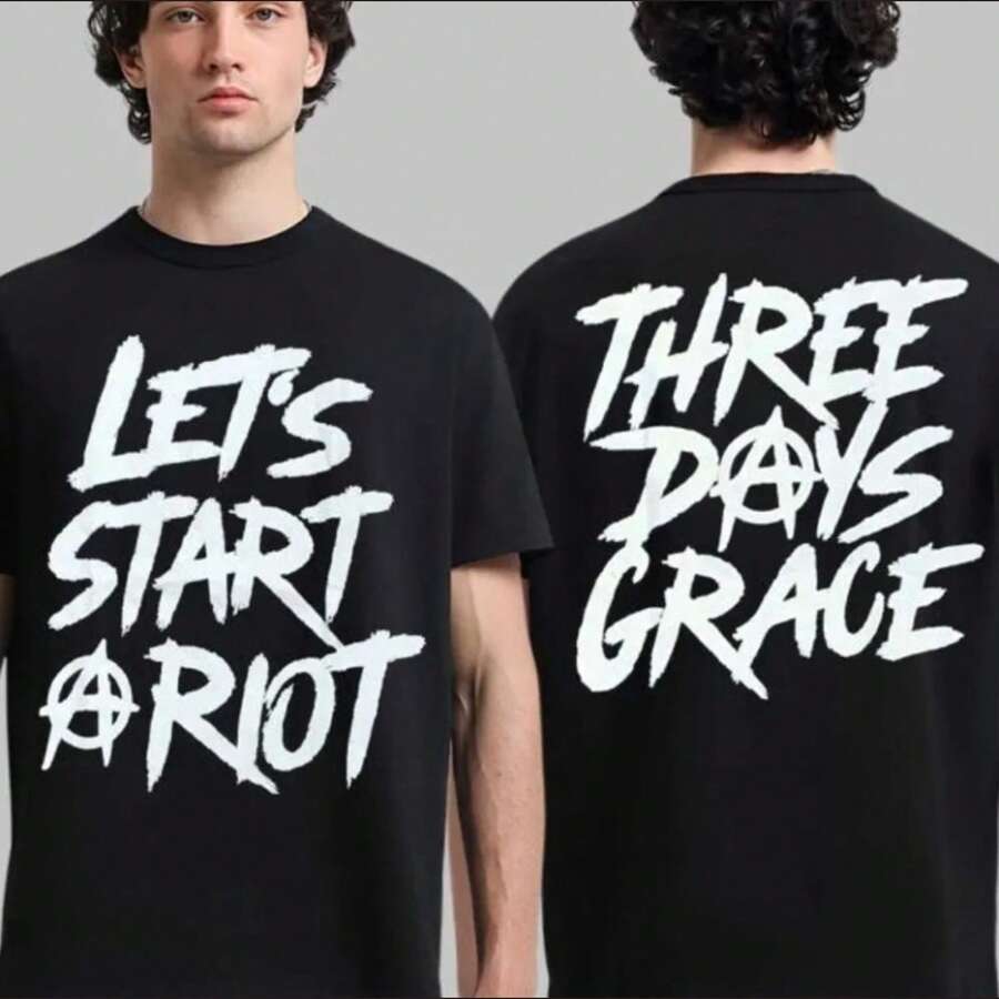 Three Days Grace2 2025 Venue Tour Two-Sided Graphic Shirt - Black - View 1