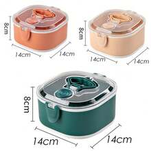 CASAMAX WL Lonchera Hermética Reutilizable Portátil con Tapa Transparente. Varios colores disponibles 1.5L / 14x8cm / Color al azar - Multicolor - Ver 3