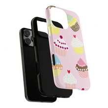 Apple 17 16 15Pro Max Plus Cupcake Pattern Mobile Phone Case |   Durable Cases 23 24 25 26 - 白色 - 查看 7