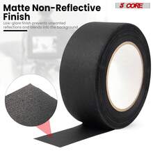 5 Core Gaffers Tape 2 Inch 30 Yards Professional Black Pro Gaff Tape Non Reflective Water Resistant - A - View 4