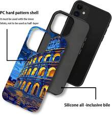 Case For IPhone 16 Pro, Colorful Pineapple Design, Liquid Silicone Case, Impact Resistant, Anti-Scratch, Shockproof - 羅馬競技場 - 查看 4