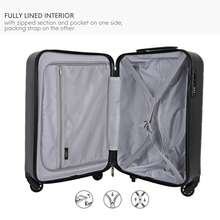 JLY ABS+PC Hard Shell Suitcase With TSA Lock, 20/24/28 Inch Size Options, 360° Spinner Wheels, Telescopic Handle, Textured Travel Luggage - Dark Grey - View 11