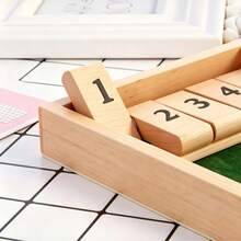 1 juego de mesa de madera, juego de caja con candado numerado del 1 al 12, juego de mesa portátil para fiesta, simple y divertido para el hogar, adecuado para juegos de mesa de adultos y regalo de Navidad - Multicolor - Ver 12